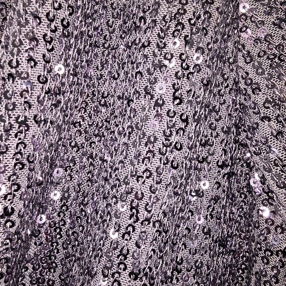 City Chic Razzle Sequin Wrap Dress L/20 Metallic Silver Long Sleeve Party NWT - Picture 5 of 8